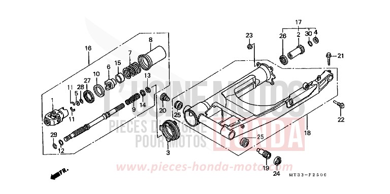 BRAS OSCILLANT de Pan-European ABS PEARL MULBERRY RED (R178D) 1993